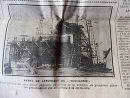 1932 LE PROGRES : Avant Le Lancement Du NORMANDIE ; Les Bienfaits Du Massage ; La Laryngite ;etc - Algemene Informatie