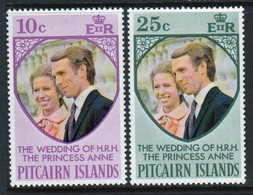 Pitcairn Islands 1973  Set Of Stamps To Celebrate The Royal Wedding In Mounted Mint - Pitcairn Islands