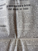 1934 LE PROGRES : La Mystérieuse Villa De Barbizon était Occupée Par Trotzky ; Guerre Aux Moustiques ;  Etc - Informaciones Generales