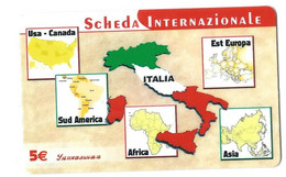 SCHEDA TELEFONICA PHONECARD SCHEDA INTERNAZIONALE ITALIA - Pubbliche Tematiche