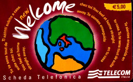 C&C 6159 SCHEDA TELEFONICA PHONECARD USATA WELCOME WAB - Pubbliche Tematiche