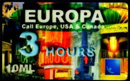 SCHEDA TELEFONICA PHONECARD EUROPA 3 HOURS 10 ML 25/12/2002 - Publiques Thématiques