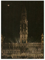 (V V 19) Belgium - Bruxelles Hotel E Ville (1964) At Night - Bruselas La Noche