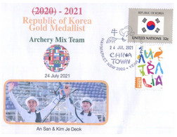 (VV 20 A) 2020 Tokyo Summer Olympic Games - South Korea Gold Medal - 24-7-2021 - Archery Mix Team - Sommer 2020: Tokio