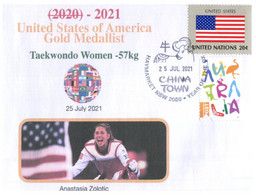 (VV 20 A) 2020 Tokyo Summer Olympic Games - USA - Gold Medal - 25-7-2021 - Woman Taekwondo - Eté 2020 : Tokyo
