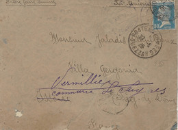 1926- Enveloppe Affr. 50 C PASTEUR Oblit. POSTE Aux ARMEES / OUEZZAN  -poste D'Haddarine - Lettres & Documents