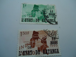 KATANGA USED   STAMPS   OVERPRINT - Katanga