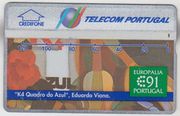 PORTUGAL - Europalia 91 - K4 Quadro Do Azul, Telecom Portugal 120 U, CN:130C,Tirage 50.000, 10/91,used - Portugal