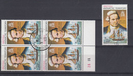 British Antarctic Territory (BAT) 1978 James Cook "Resolution" 1v + 1v Bl Of 4 Used (53382) - Used Stamps