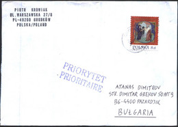 Mailed Cover With Stamp Christmas 2020 From Poland - Lettres & Documents