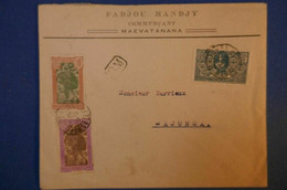 405 MADAGASCAR BELLE LETTRE ASSEZ RARE 1938 POUR AJUNGA + CACHET B M + AFFRANCHISSEMENT PLAISANT - Lettres & Documents