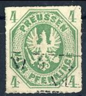 Germania Prussia 1861 UN N. 15 S. 4 Verde Usato Cat. € 10 - Preussen