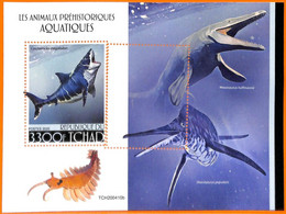 A7168 - TCHAD, Error, 2020, MISPERF SOUVENIR SHEET: Prehistoric Marine Life - Vor- U. Frühgeschichte