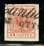 Antichi Stati Italiani - Lombardo Veneto - 1850 - 15 Cent (5) - Usato A Cantù - Other & Unclassified