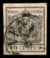 Antichi Stati Italiani - Lombardo Veneto - 1857 - 10 Cent (19 - Carta A Macchina) Usato A Venezia (800) - Other & Unclassified