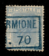 Antichi Stati Italiani - Lombardo Veneto - Navigazione Sul Lago Di Garda - (Piros.fo Se)rmione.70 (azzurro - P.ti R3) Su - Autres & Non Classés