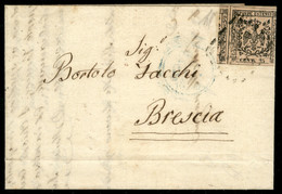 Antichi Stati Italiani - Modena - 25 Cent (4) - Su Lettera Per Brescia 1856 - Diena - Autres & Non Classés