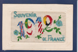 CPA Brodée Patriotique 1919 Guerre War écrite - Bordados