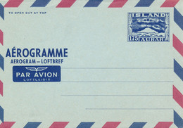 ISLAND  -   1957  ,  AEROGRAM - LOFTBREF  ,  Michel LF9 - Ganzsachen