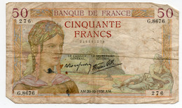 50 Francs - Cérès - 50 F 1934-1940 ''Cérès''
