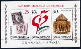 ROMANIA 1992 GRANADA '92 Exhibition Block MNH / **.  Michel Block 272 - Hojas Bloque