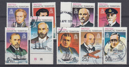 British Antarctic Territorry (BAT)  1973 Definitives / Antarctic Explorers  9v Used (53384) - Used Stamps