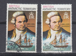 British Antarctic Territorry (BAT)  1973 + 1978 Definitives / Antarctic Explorers  James Cook Used (53385) - Used Stamps
