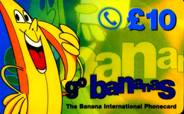 SCHEDA TELEFONICA PHONECARD GO BANANAS INTEROUTE U.K. £ 10 8122 - Publieke Thema