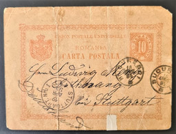 ROMANIA 1894 - Carta Postala To Stuttgart - Brieven En Documenten