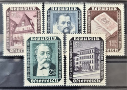 AUSTRIA 1953 - MNH - ANK 998-1002 - Nuovi