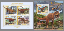 CENTRALAFRICA 2021 MNH Dinosaurs Dinosaurier Dinosaures M/S+S/S - OFFICIAL ISSUE - DHQ2131 - Vor- U. Frühgeschichte