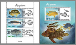 GUINEA REP. 2021 MNH Fishes Fische Poissons M/S+S/S - OFFICIAL ISSUE - DHQ2131 - Fische