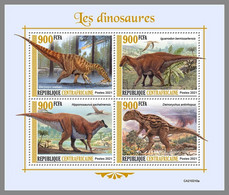 CENTRALAFRICA 2021 MNH Dinosaurs Dinosaurier Dinosaures M/S - IMPERFORATED - DHQ2131 - Vor- U. Frühgeschichte