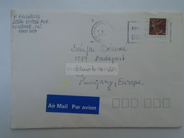 D182456 Canada Cover  2001  Sent To Hungary - Brieven En Documenten