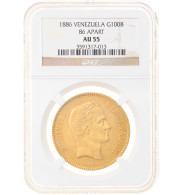 Monnaie, Venezuela, 100 Bolivares, 1886, Caracas, NGC, AU55, SUP, Or, KM:34 - Venezuela