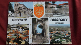 CPSM SOUVENIR DE FABREGUES HERAULT 34 MULTI VUES BLASON ED CIM 1963 2 EME CHOIX - Saluti Da.../ Gruss Aus...