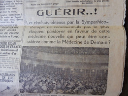 1935 L'AMI DU PEUPLE :  Guérir Avec La SYMPATHICOTHERAPIE , Médecine De Demain  ; Les Parasites Atmosphériques; Etc - Informaciones Generales