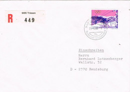 41224. Carta Certificada TRIESEN (Liechtenstein) 1980 To Germany - Covers & Documents