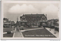 Knokke KNOCKE-ZOUTE Place Albert Hôtel Memlinc BELGIUM LA BELGIQUE REAL PHOTO POSTCARD - Knokke