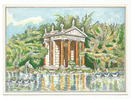 C3736/37 Roma - Villa Borghese - Il Laghetto - Illustrazione Illustration Eros Donnini / Non Viaggiata - Parques & Jardines