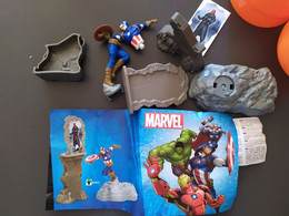 Sor175 Sorpresina Ovetto Maxi Marvel Comics Captain America Con Cartina Fumetti - Maxi (Kinder-)