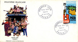 FP+ Polynesien 1969 Mi 93 FDC PATA 1970 - Lettres & Documents