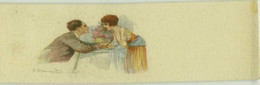 BOMPARD SIGNED 1920s BOOKMARK POSTCARD -  COUPLE - N.0544 (BG1649) - Bompard, S.