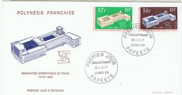 FP+ Polynesien 1969 Mi 101-02 FDC OIT - Covers & Documents