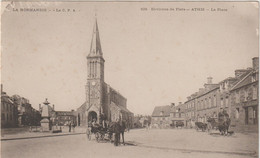 Orne : Env. De Flers : ATHIS  De L ' ORNE : église  Saint Vigor , La  Place - Athis De L'Orne
