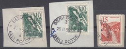 Yugoslavia Republic 1958 Stamps In Rollen, Industry And Arhitecture Issue Mi#839-840 Used, 839 Twice - Gebruikt