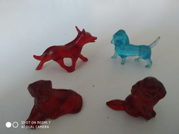 Lot De Chiens En Plastique Translucide Années 60. - Toy Memorabilia