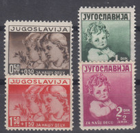 Yugoslavia Kingdom 1938 Mi#350-353 Mint Hinged - Nuovi