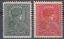 Yugoslavia Kingdom Sokol Games 1933 Mi#255-256 Mint Never Hinged - Unused Stamps