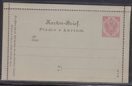 Austria Occupation Of Bosnia, Mint Double (paid Response) Postal Card - Briefe U. Dokumente